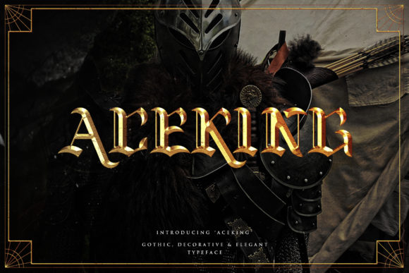 Aceking: A Bold Blackletter Font