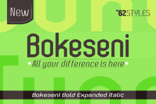 Bokeseni Bold Expanded Italic Font