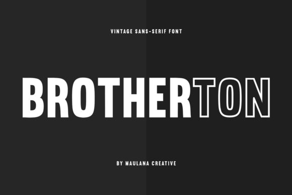 Brotherton Font: Bold and Simple