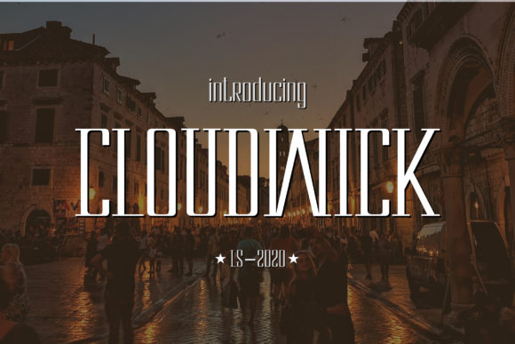 Cloudwick: A Bold Serif Font for Creative Projects