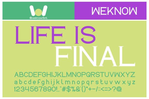 Life is Final: A Serif Font for Elegant Design