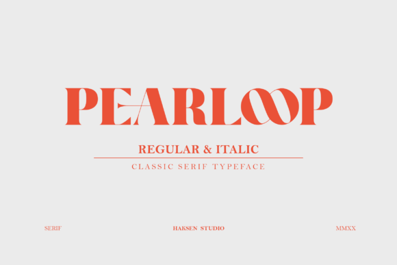 Pearloop: A Bold Serif Font for Creative Makers