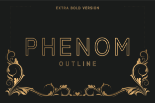 Phenom Outline Extra Bold Font