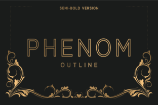 Phenom Outline Semi-Bold Font